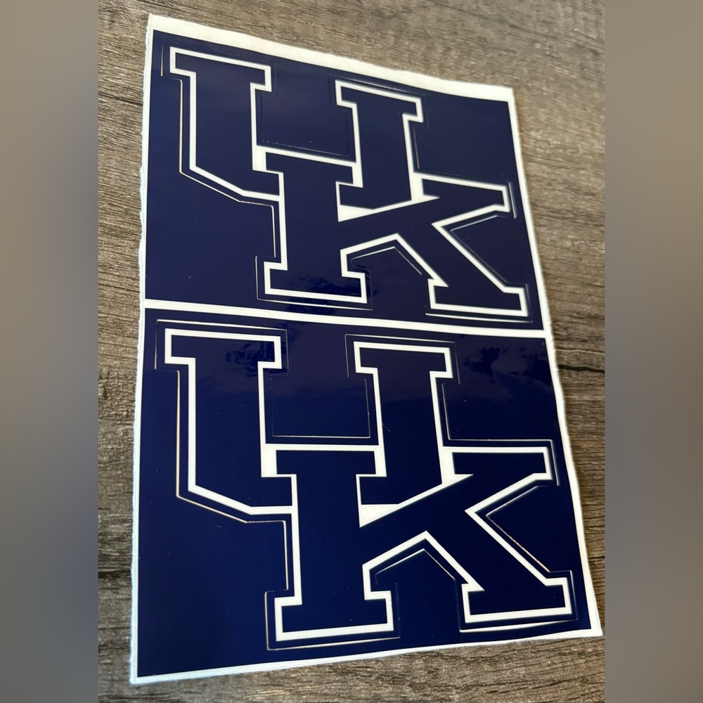 Authentic UK Football Helmet Decals- METALLIC BLUE